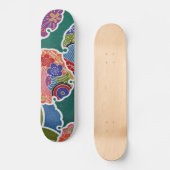 Japans KIMONO textiel, flessenpatroon Skateboard (Voorkant)