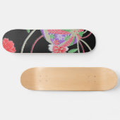 Japans KIMONO textiel, flessenpatroon Skateboard (Horizontaal)