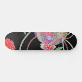 Japans KIMONO textiel, flessenpatroon Skateboard (Horizontaal)