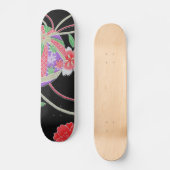 Japans KIMONO textiel, flessenpatroon Skateboard (Voorkant)