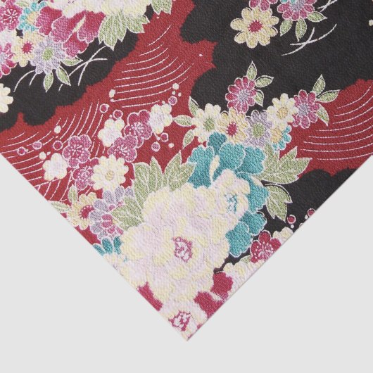 Japans KIMONO textiel, flessenpatroon Tissuepapier (Detail)