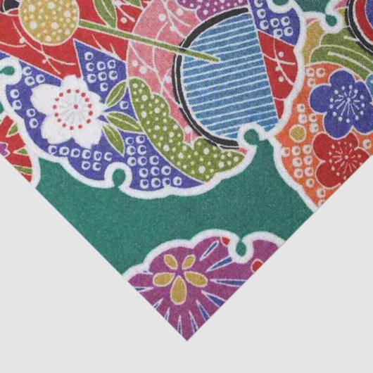 Japans KIMONO textiel, flessenpatroon Tissuepapier (Detail)