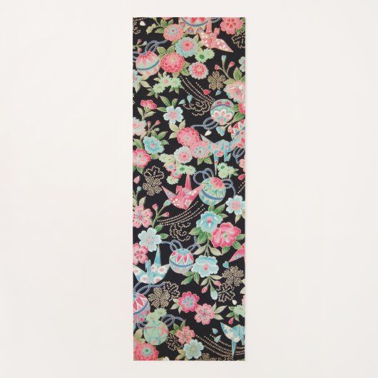Japans KIMONO textiel, flessenpatroon Yogamat (Voorkant)