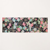 Japans KIMONO textiel, flessenpatroon Yogamat (Voorkant (horizontaal))