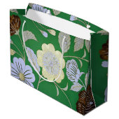 Japans KIMONO textiel, Floral Pattern Groot Cadeauzakje (Achterkant Gekanteld)