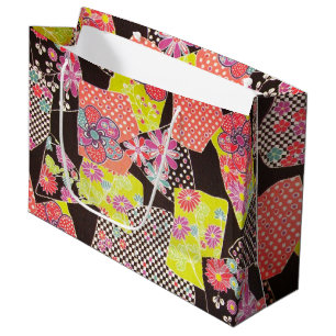 Japans KIMONO textiel, Floral Pattern Groot Cadeauzakje