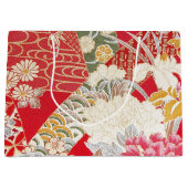 Japans KIMONO textiel, Floral Pattern Groot Cadeauzakje (Voorkant)