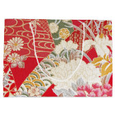 Japans KIMONO textiel, Floral Pattern Groot Cadeauzakje (Achterkant)