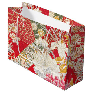Japans KIMONO textiel, Floral Pattern Groot Cadeauzakje