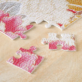 Japans KIMONO textiel, Floral Pattern Legpuzzel (Zijkant)