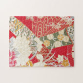 Japans KIMONO textiel, Floral Pattern Legpuzzel (Horizontaal)