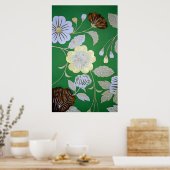 Japans KIMONO textiel, Floral Pattern Poster (Keuken)