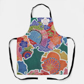 Japans KIMONO textiel, Floral Pattern Schort (Voorkant)