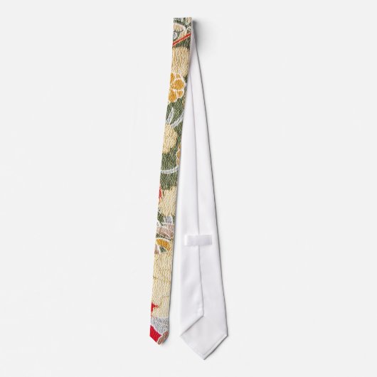 Japans KIMONO textiel, Floral Pattern Stropdas (Achterkant)
