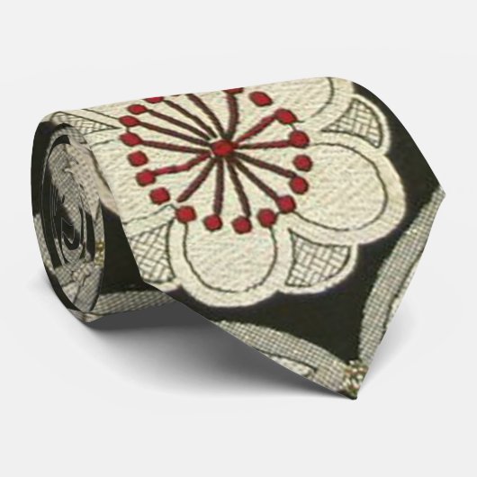 Japans KIMONO textiel, Floral Pattern Stropdas (Opgerold)