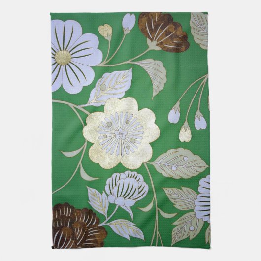 Japans KIMONO textiel, Floral Pattern Theedoek (Verticaal)