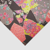 Japans KIMONO textiel, Floral Pattern Tissuepapier (Detail)