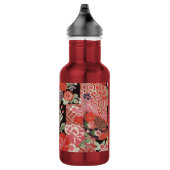 Japans KIMONO textiel, Floral Pattern Waterfles (Rechts)