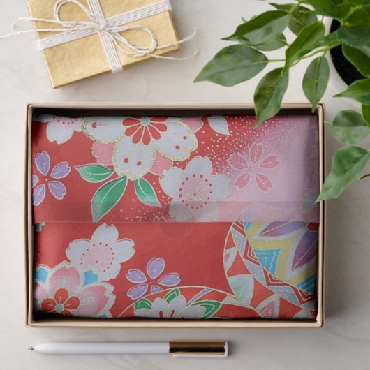 Japans KIMONO textiel Tissuepapier (Geschenk)