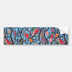 Japans Kimono Textile (Bingata) Bumpersticker
