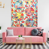  Japans Kimono Textile (Bingata) Canvas Afdruk (Insitu (Woonkamer))