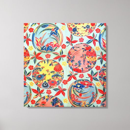  Japans Kimono Textile (Bingata) Canvas Afdruk (Voorkant)