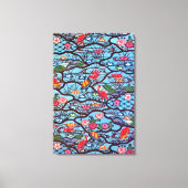Japans Kimono Textile (Bingata) Canvas Afdruk (Voorkant)