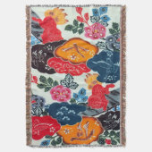  Japans Kimono Textile (Bingata) Deken (Voorkant Verticaal)