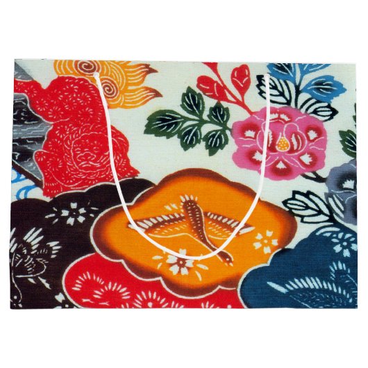  Japans Kimono Textile (Bingata) Groot Cadeauzakje (Achterkant)