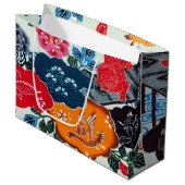  Japans Kimono Textile (Bingata) Groot Cadeauzakje (Voorkant Gekanteld)