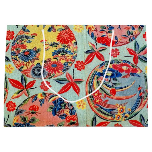  Japans Kimono Textile (Bingata) Groot Cadeauzakje (Voorkant)