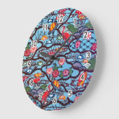  Japans Kimono Textile (Bingata) Grote Klok (Hoek)