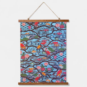 Japans Kimono Textile (Bingata) Hangend Wandkleed