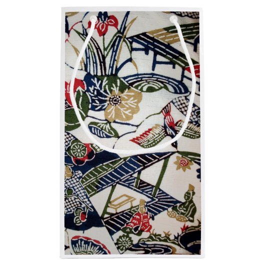  Japans Kimono Textile (Bingata) Klein Cadeauzakje (Achterkant)