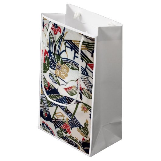  Japans Kimono Textile (Bingata) Klein Cadeauzakje (Achterkant Gekanteld)