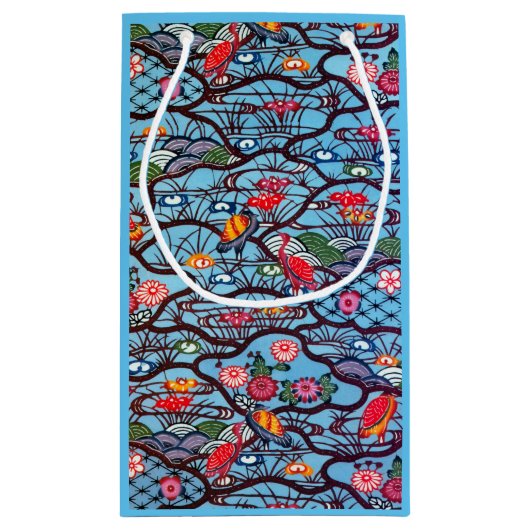  Japans Kimono Textile (Bingata) Klein Cadeauzakje (Achterkant)