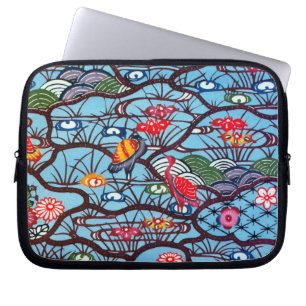  Japans Kimono Textile (Bingata) Laptop Sleeve