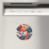  Japans Kimono Textile (Bingata) Magneet (Insitu (Vaatwasser))