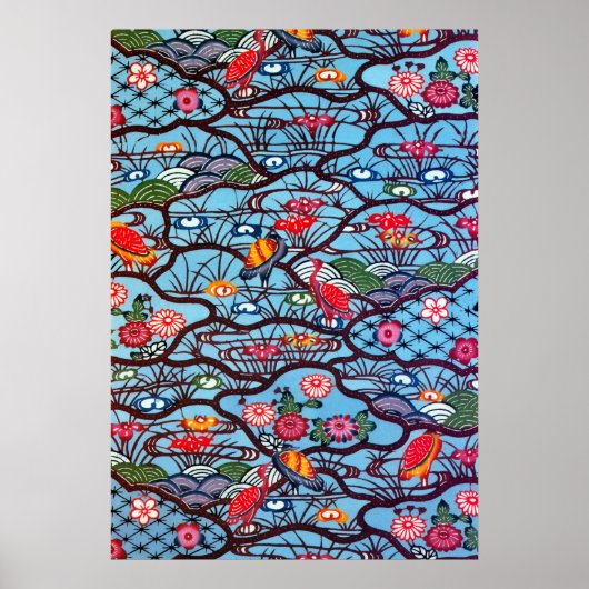  Japans Kimono Textile (Bingata) Poster (Voorkant)