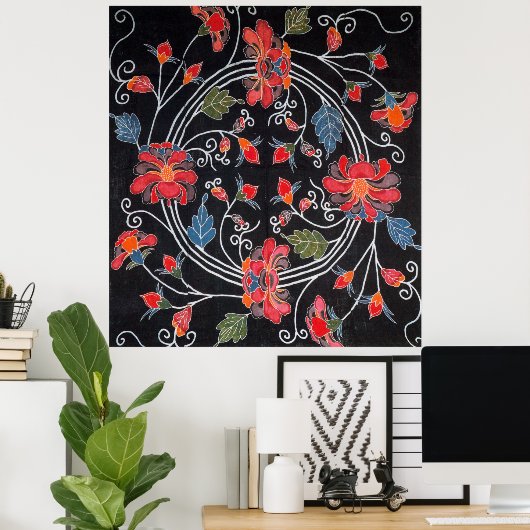  Japans Kimono Textile (Bingata) Poster (Thuiskantoor)