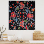  Japans Kimono Textile (Bingata) Poster (Keuken)