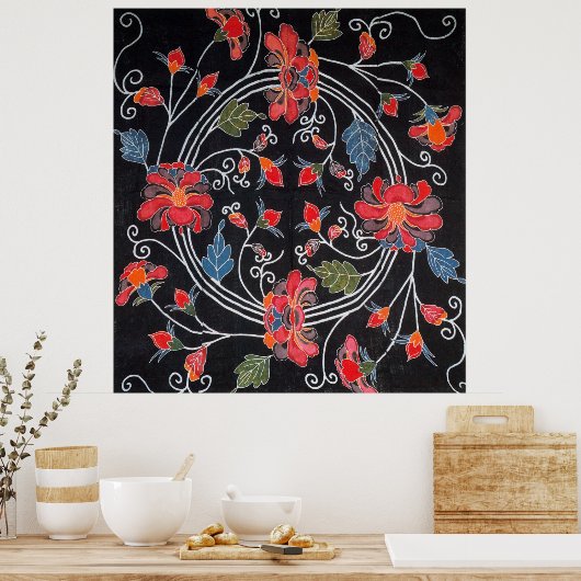  Japans Kimono Textile (Bingata) Poster (Keuken)