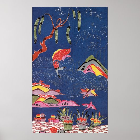  Japans Kimono Textile (Bingata) Poster (Voorkant)
