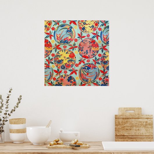  Japans Kimono Textile (Bingata) Poster (Keuken)