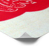 Japans Kimono Textile (Bingata) Poster (Hoek)