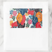  Japans Kimono Textile (Bingata) Rechthoekige Sticker (Tas)