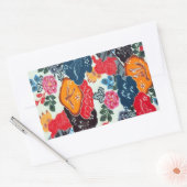  Japans Kimono Textile (Bingata) Rechthoekige Sticker (Envelop)