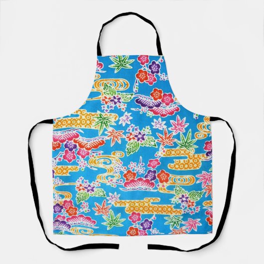  Japans Kimono Textile (Bingata) Schort (Voorkant)