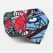  Japans Kimono Textile (Bingata) Stropdas (Opgerold)