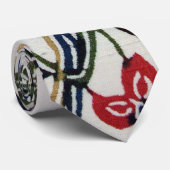  Japans Kimono Textile (Bingata) Stropdas (Opgerold)